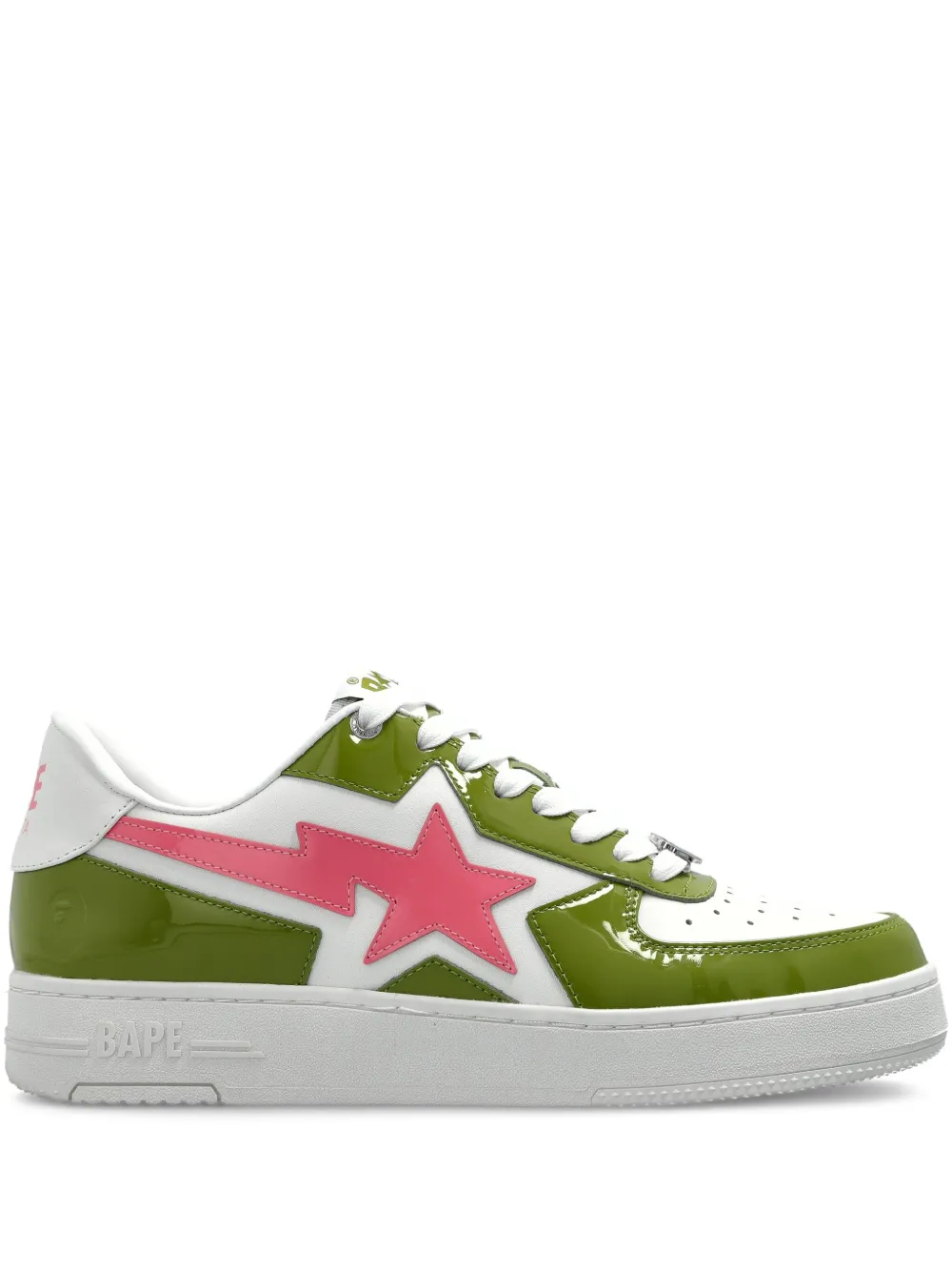 A BATHING APE star-patch sneakers Green