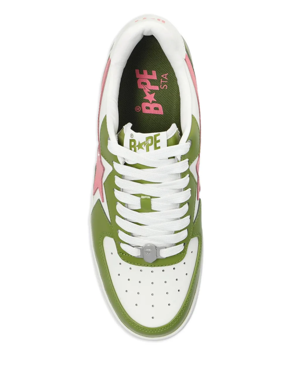 A BATHING APE star-patch sneakers Green