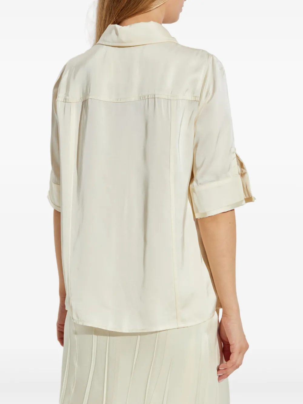 Jil Sander Blouse met rits en kraag Beige