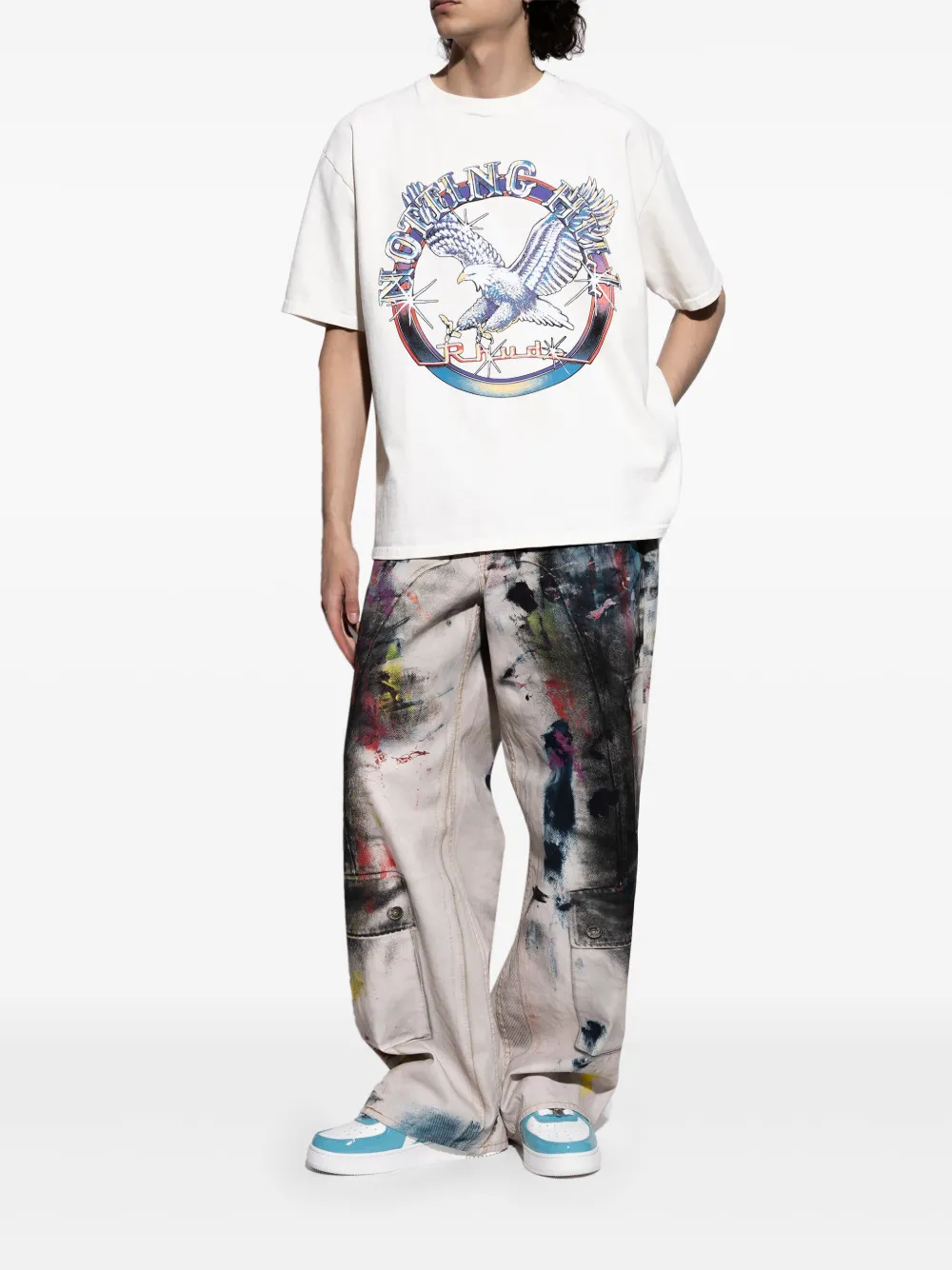 A BATHING APE star-patch sneakers Blue
