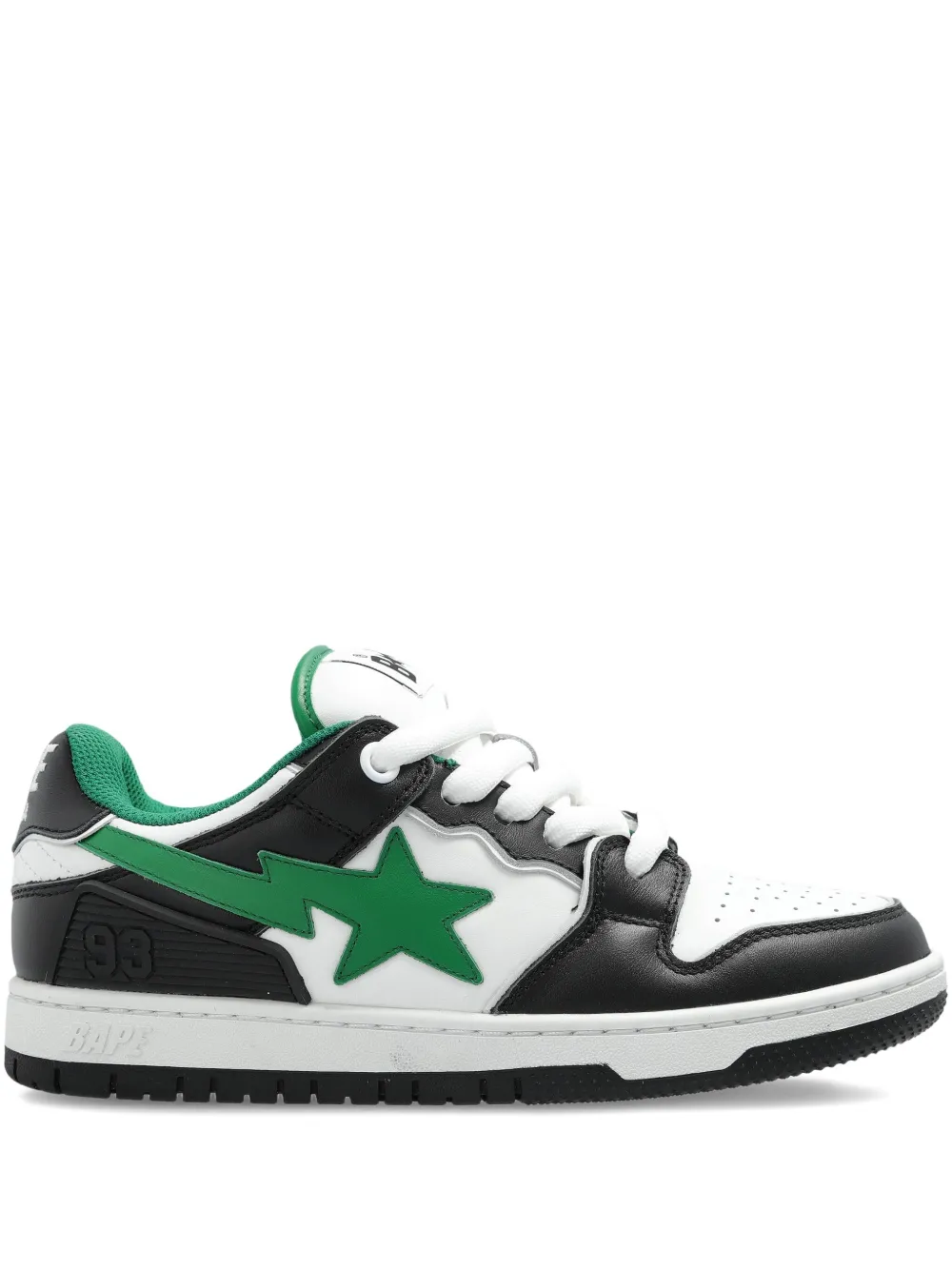 A BATHING APE star-patch sneakers White