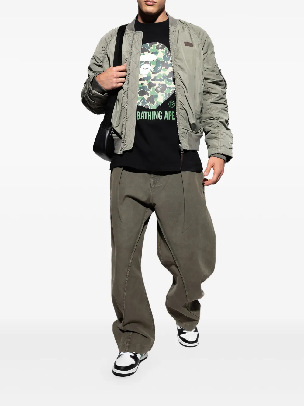 A BATHING APE star-patch sneakers White