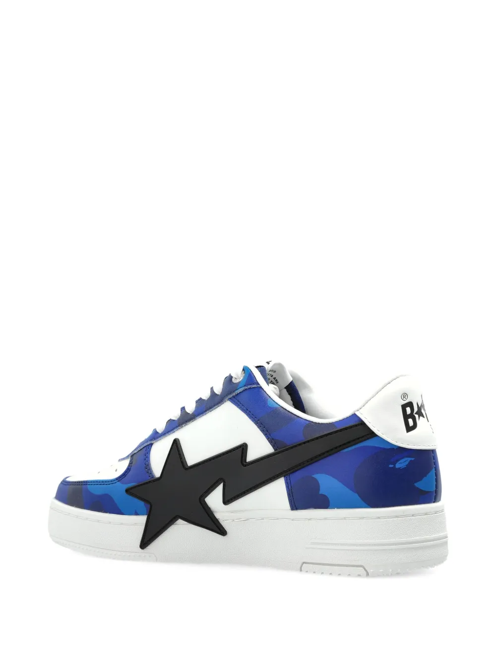 A BATHING APE star-patch sneakers White