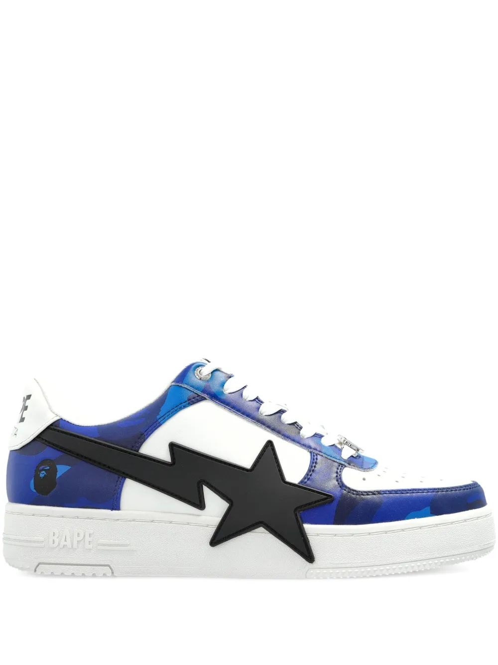 A BATHING APE star-patch sneakers White