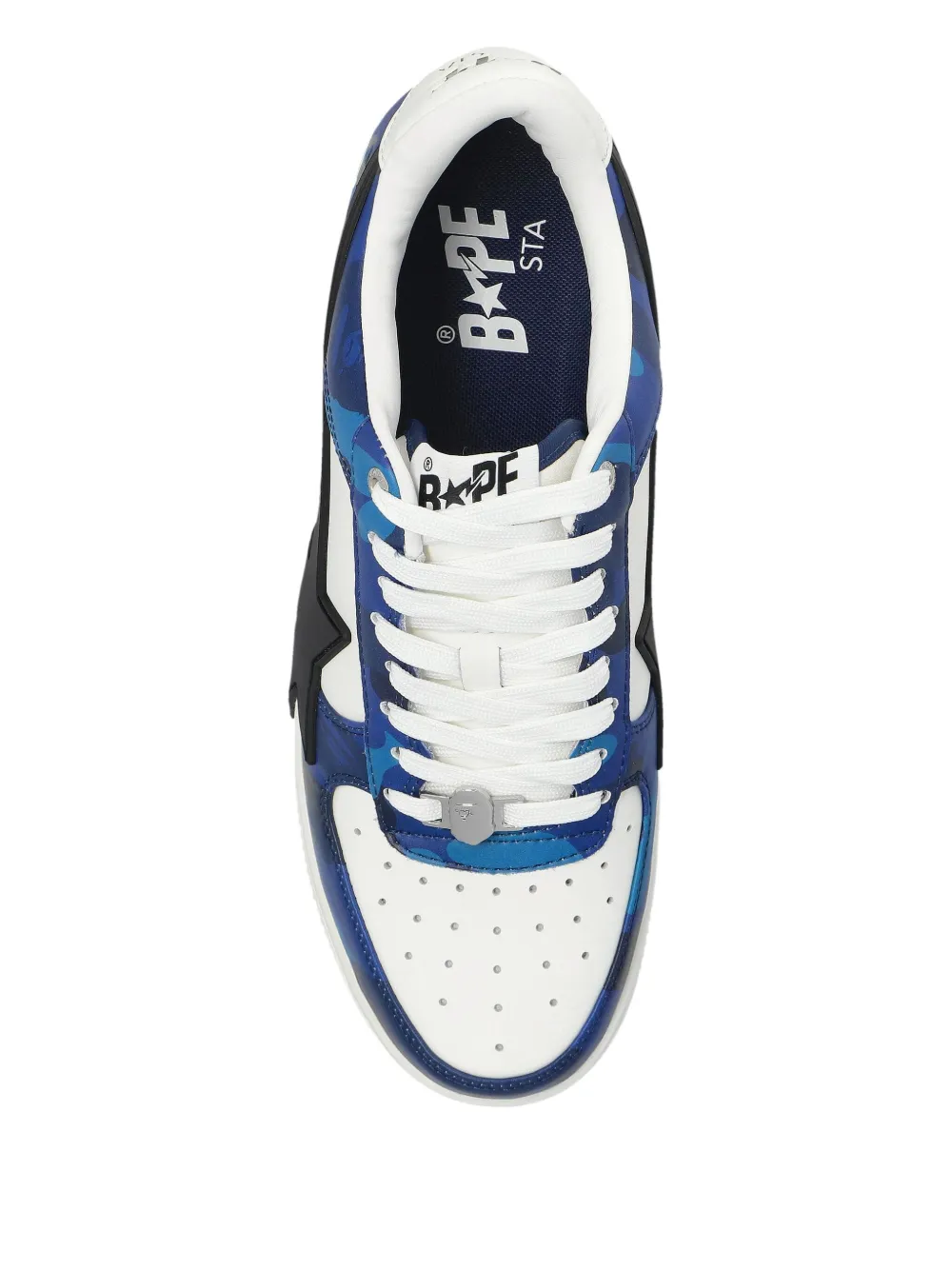 A BATHING APE star-patch sneakers White