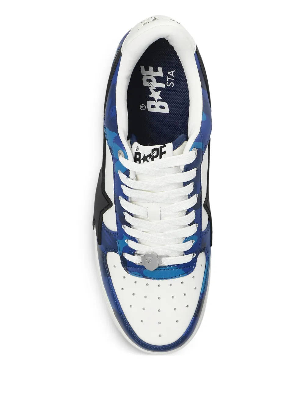 A BATHING APE star-patch sneakers White