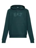 Ea7 Emporio Armani logo-embroidered hoodie - Green