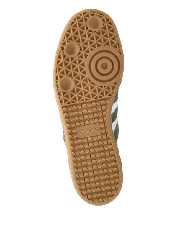 adidas gazelle silver green womens ADIDAS SAMBA GREEN & WHITE LEATHER TRAINERS SIZE 6/39 – Whispers Dress  Agency main image 1