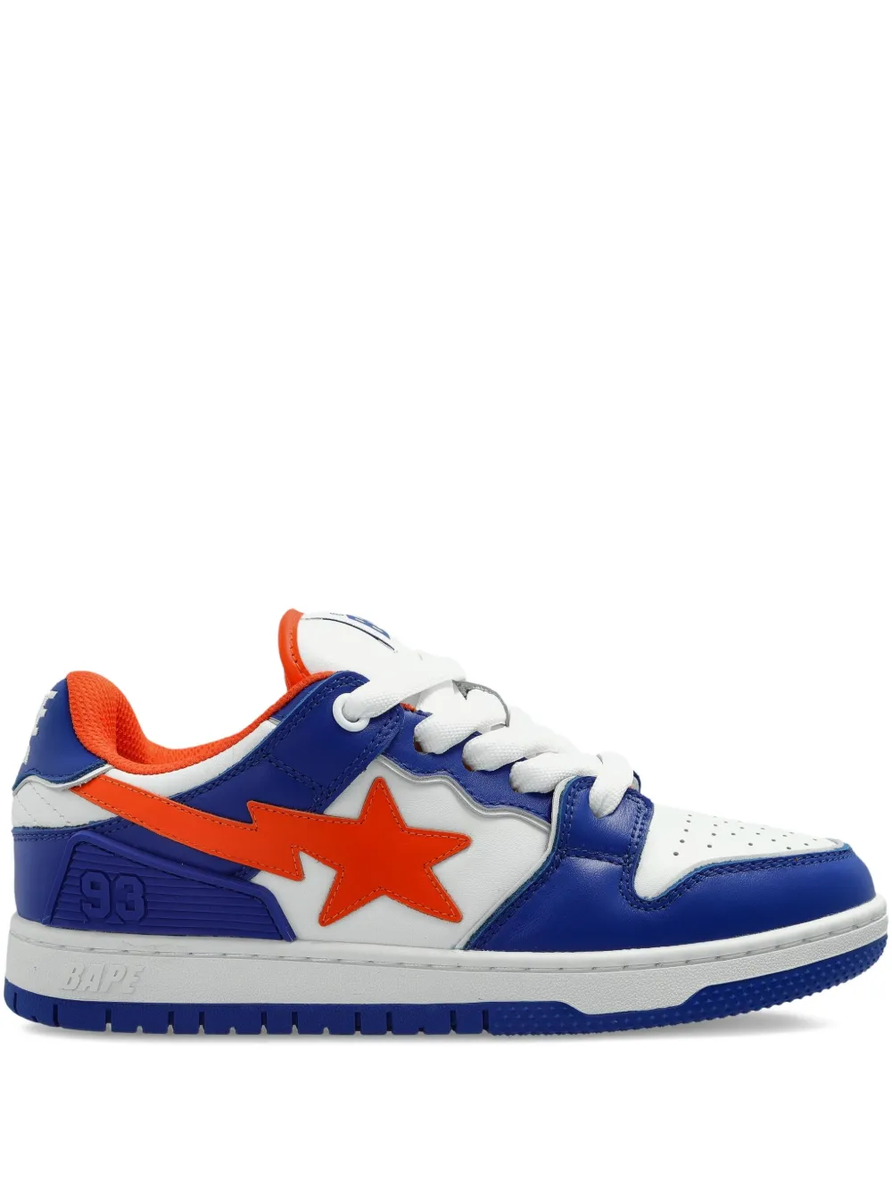 A BATHING APE BAPE STA #3 star-patch leather sneakers Blue