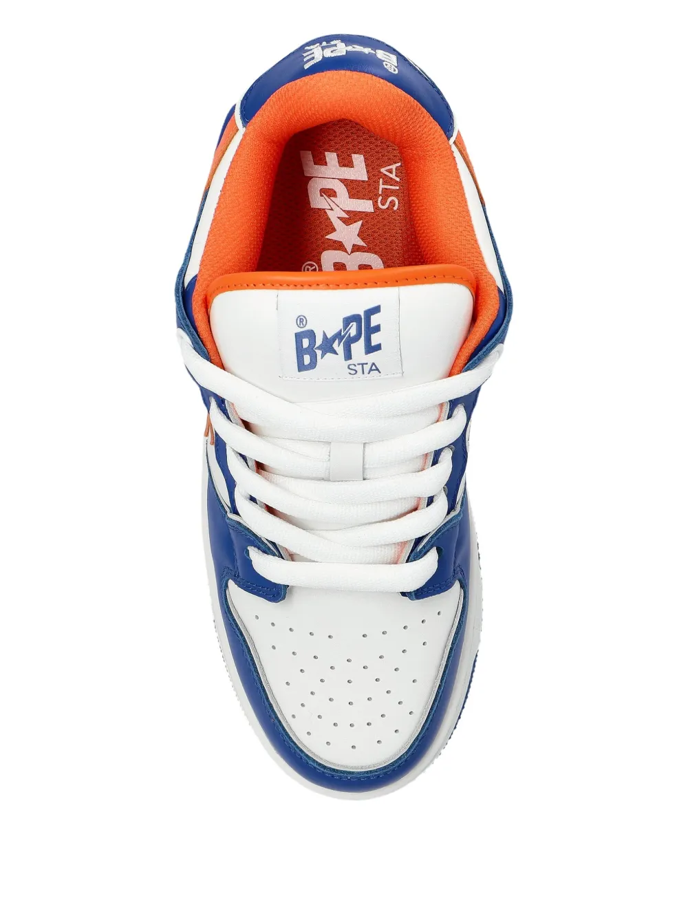 A BATHING APE BAPE STA #3 star-patch leather sneakers Blue
