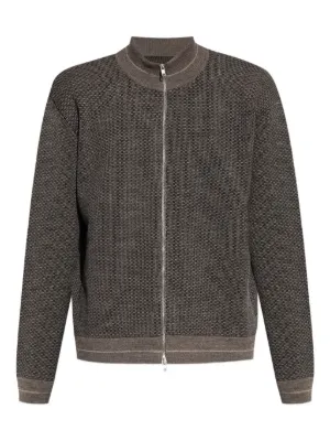 マルジェラ カシミヤ混 ノーカラー ジップカーディガン グレー Maison Margiela（メゾン・マルジェラ）メンズ カーディガン