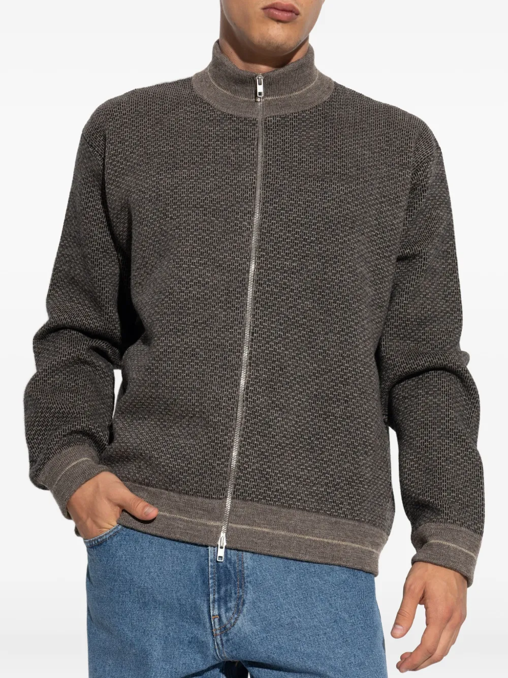 Maison Margiela Wollen vest met rits Bruin