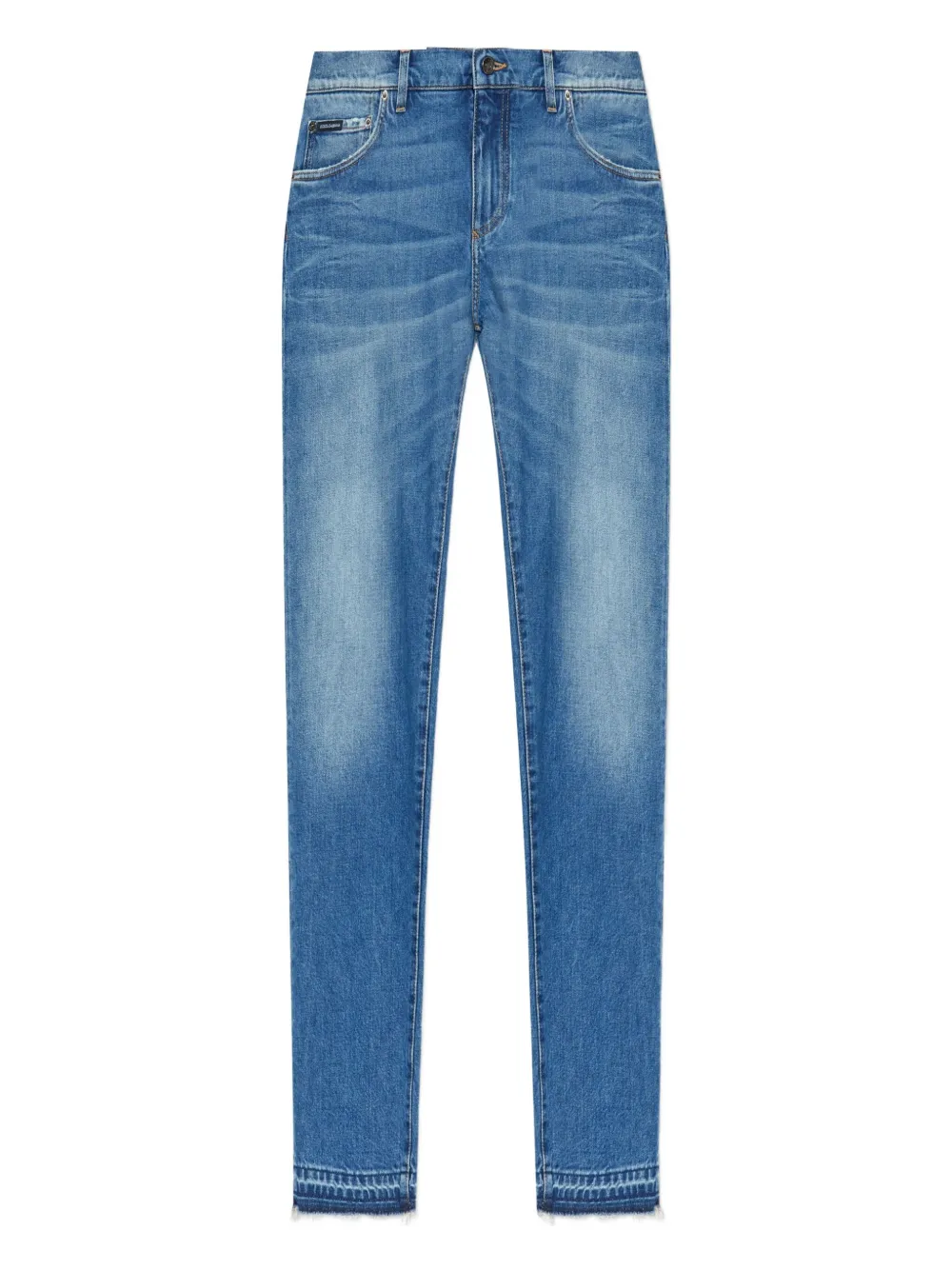 Dolce & Gabbana Jeans met franje afwerking Blauw