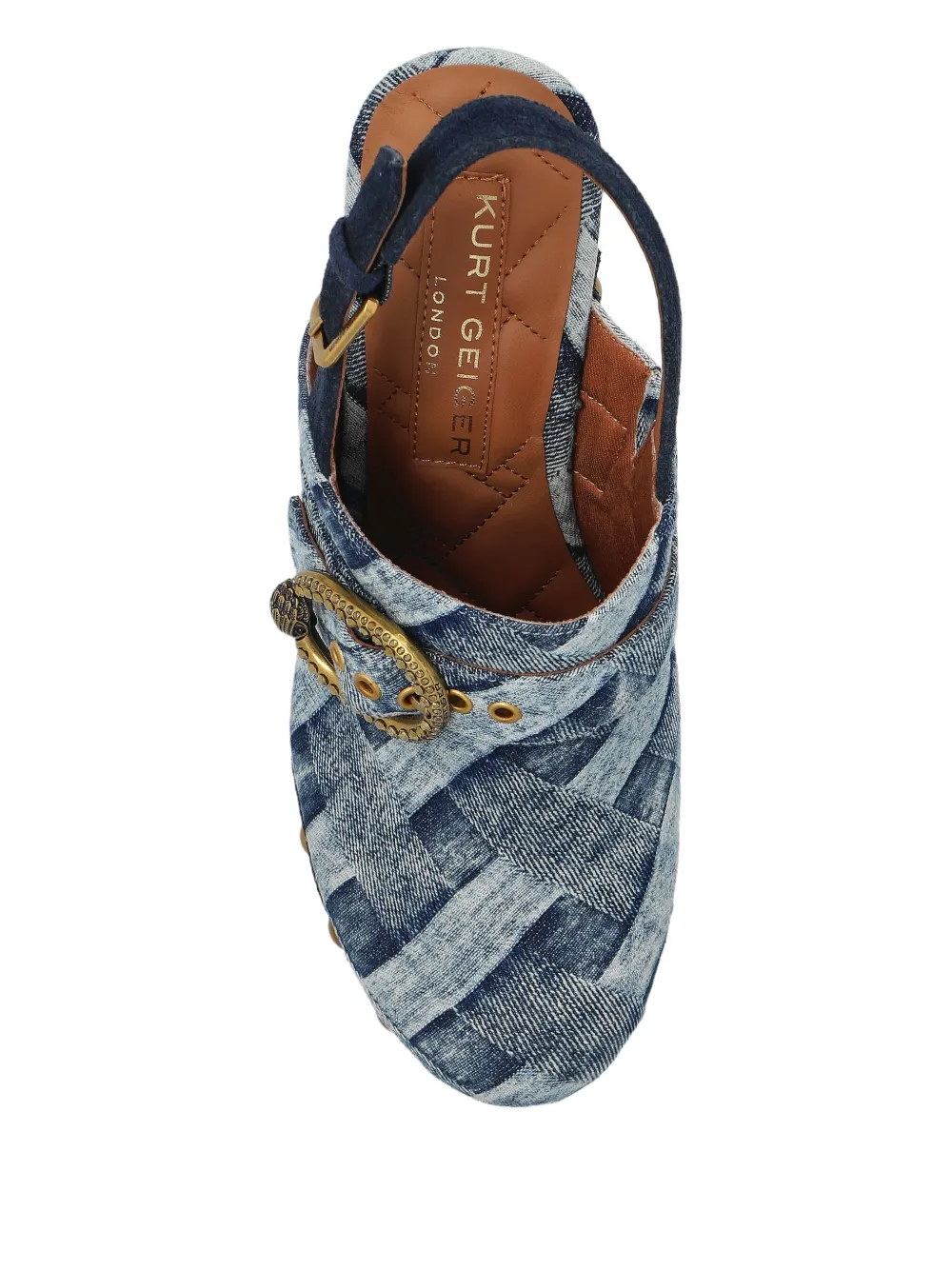 Kurt Geiger London 105mm Mayfair slingback buckle pumps Blue