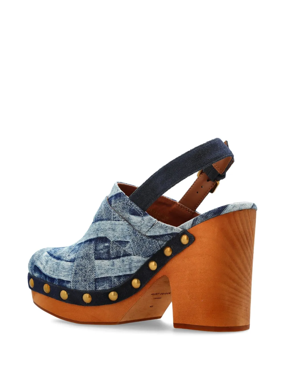 Kurt Geiger London 105mm Mayfair slingback buckle pumps Blue