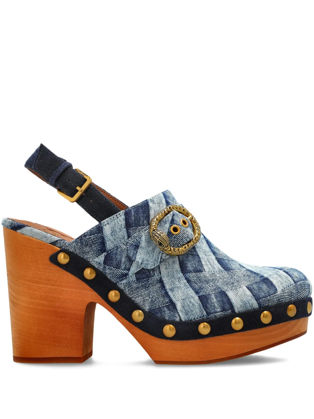 Kurt Geiger London 105mm Mayfair slingback buckle pumps Blue