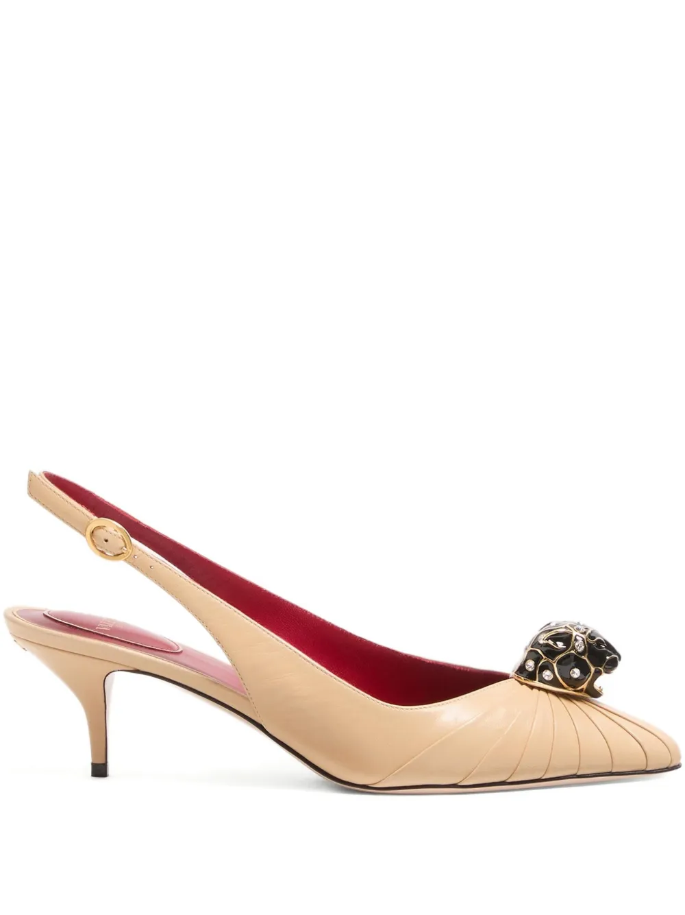 Valentino Garavani 55mm Panthea geplooide pumps Beige