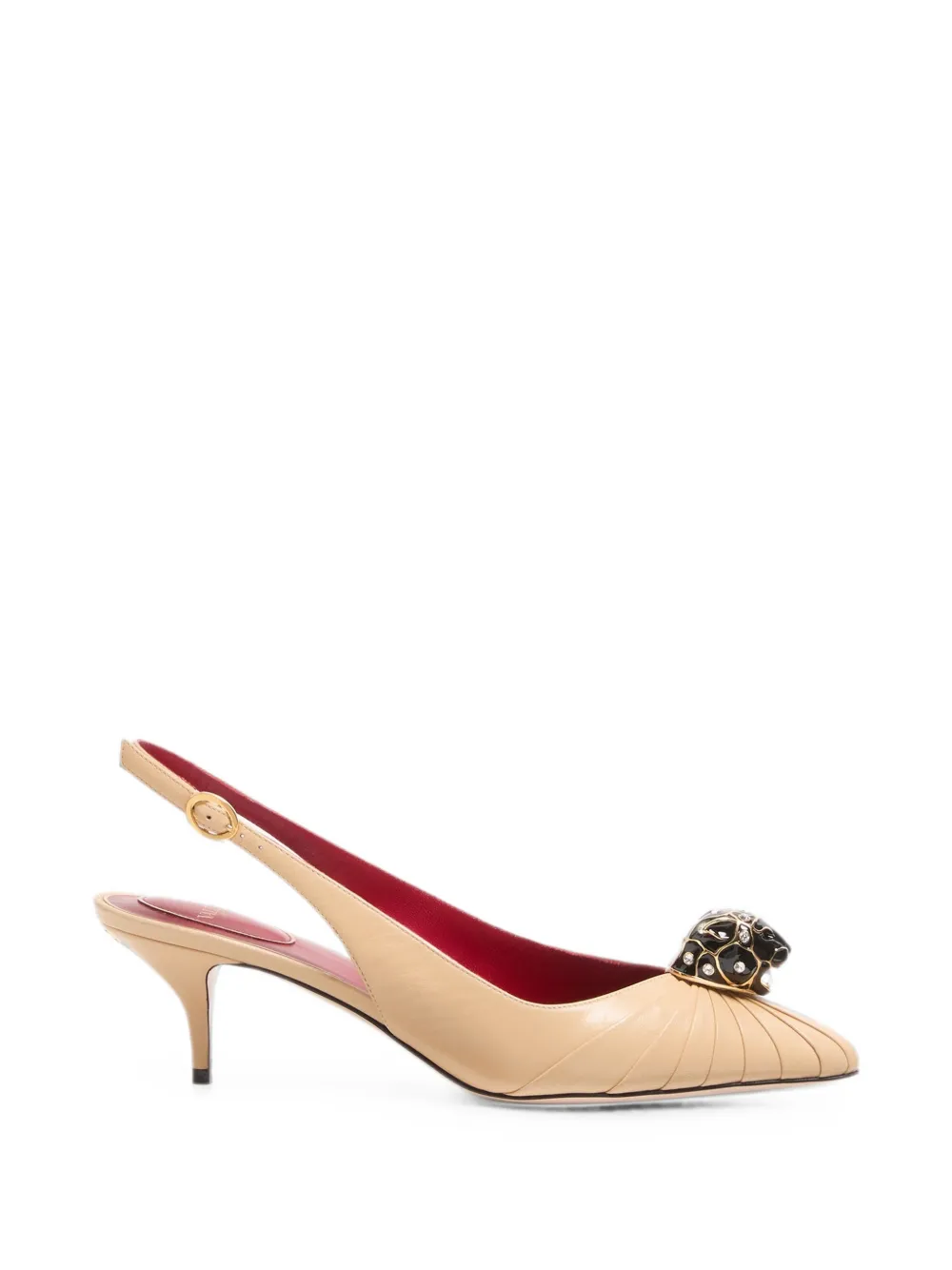 Valentino Garavani 55mm Panthea geplooide pumps Beige