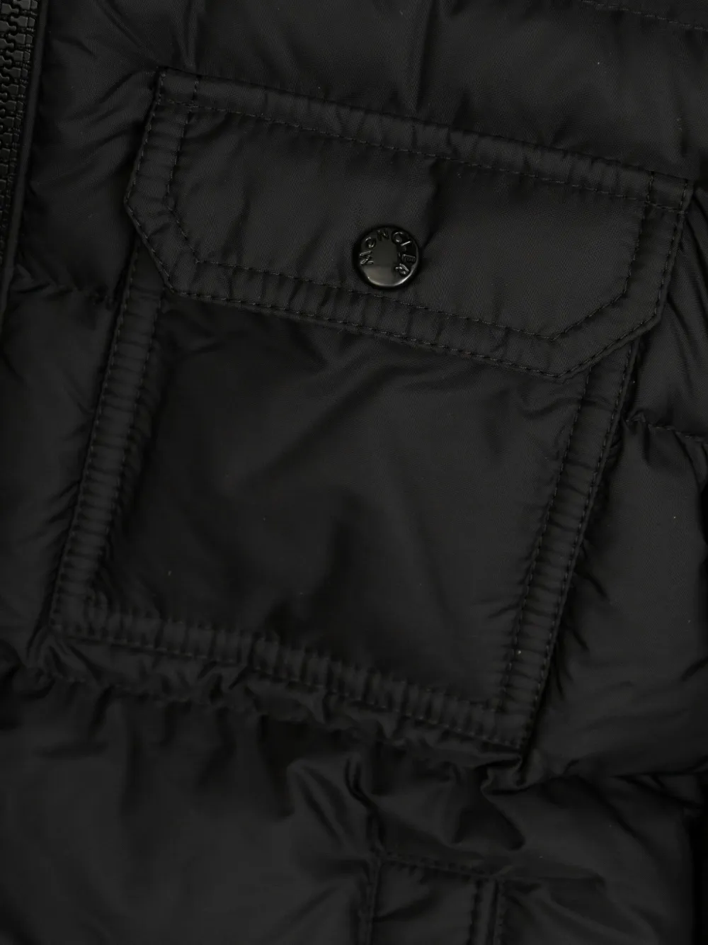 Moncler Enfant Alani donsjack met capuchon Zwart