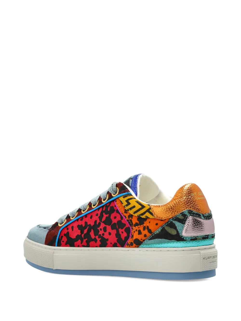 Kurt Geiger London Southbank Tag patchwork lace-up sneakers Pink