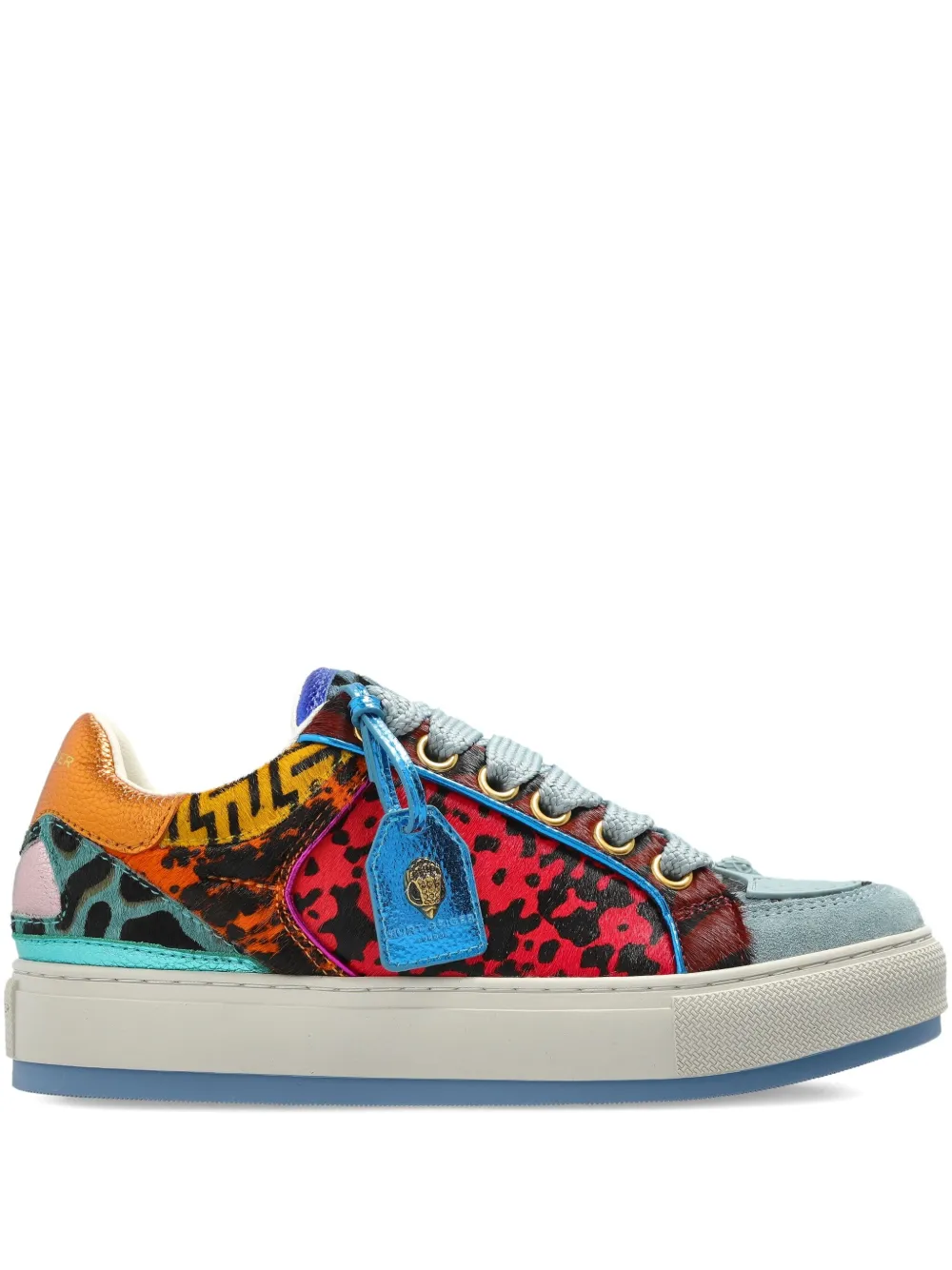Kurt Geiger London Southbank Tag patchwork lace-up sneakers Pink