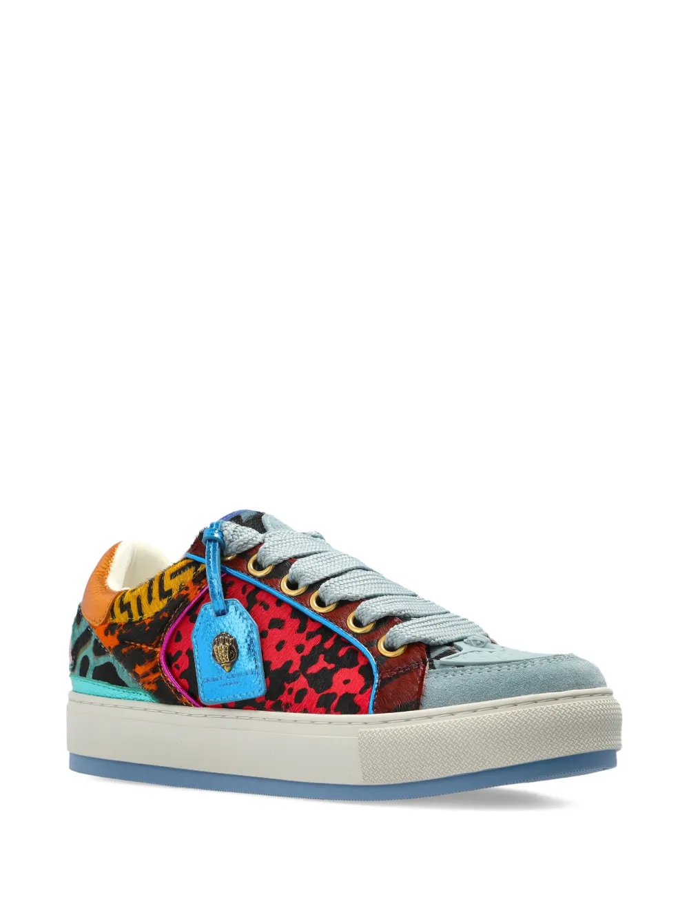 Kurt Geiger London Southbank Tag patchwork lace-up sneakers Pink