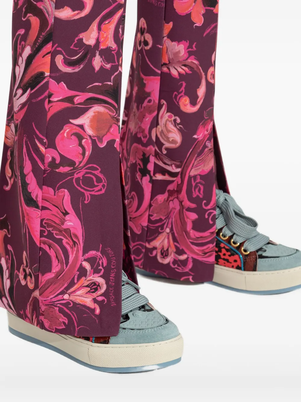 Kurt Geiger London Southbank Tag patchwork lace-up sneakers Pink