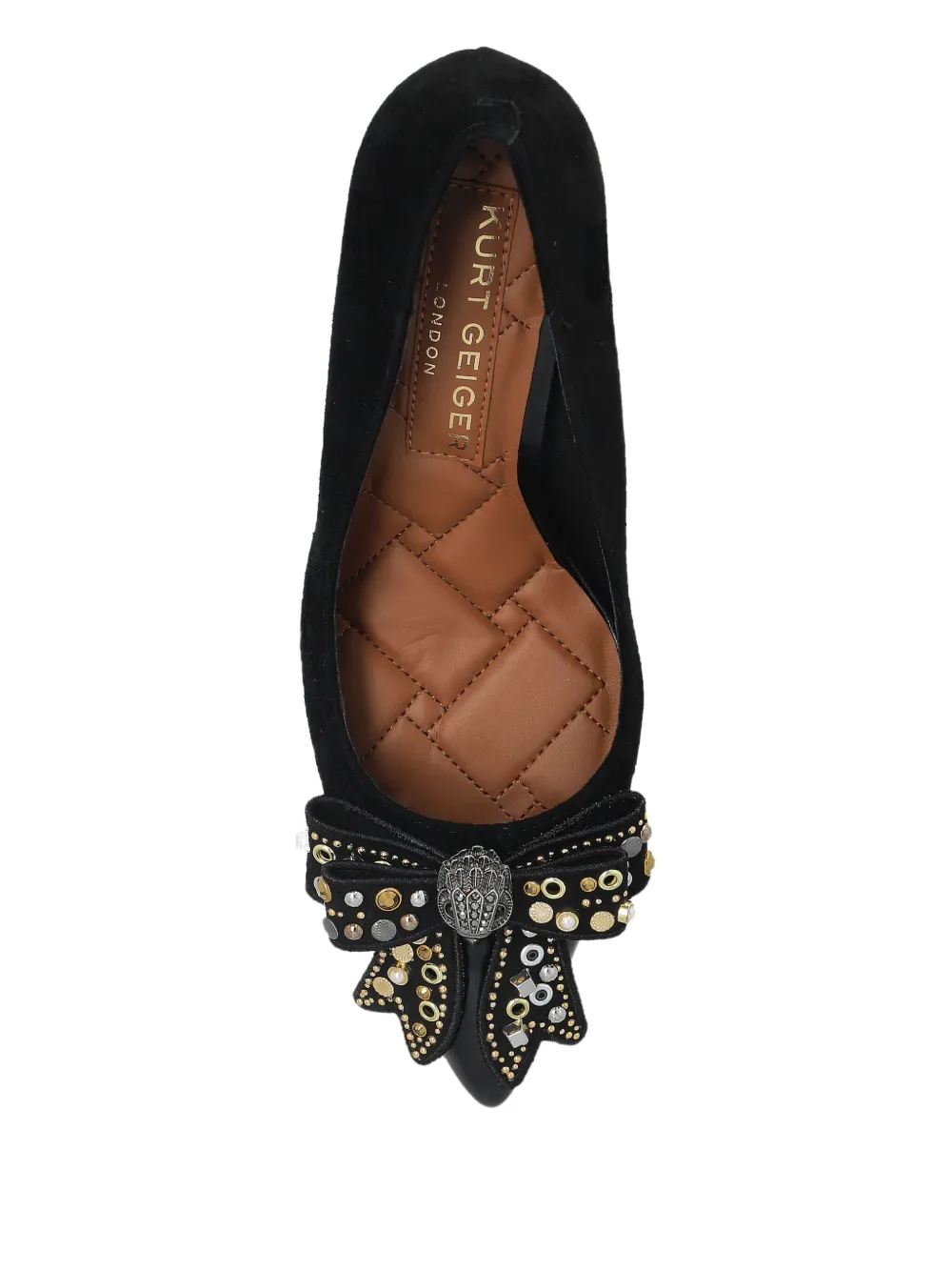 Kurt Geiger London 90mm Belgravia bow-embellished stiletto pumps Black