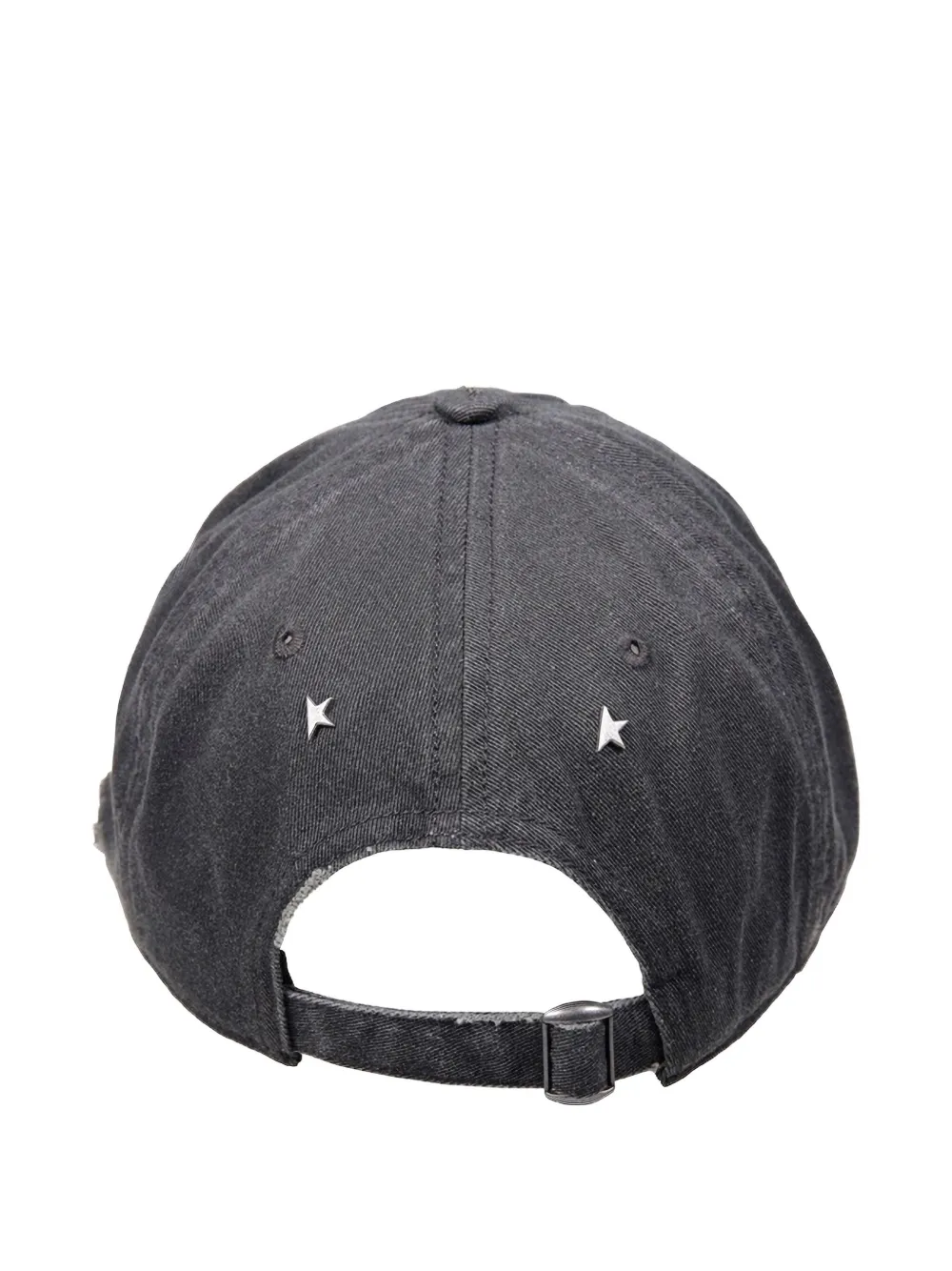 Golden Goose logo-embroidered distressed cap Grijs