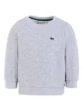 Lacoste Kids logo-embroidered crew-neck sweatshirt - Grey