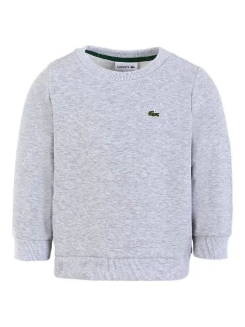 Lacoste Kids logo-embroidered crew-neck sweatshirt