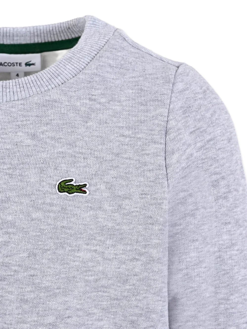 Lacoste Kids Sweater met geborduurd logo Grijs