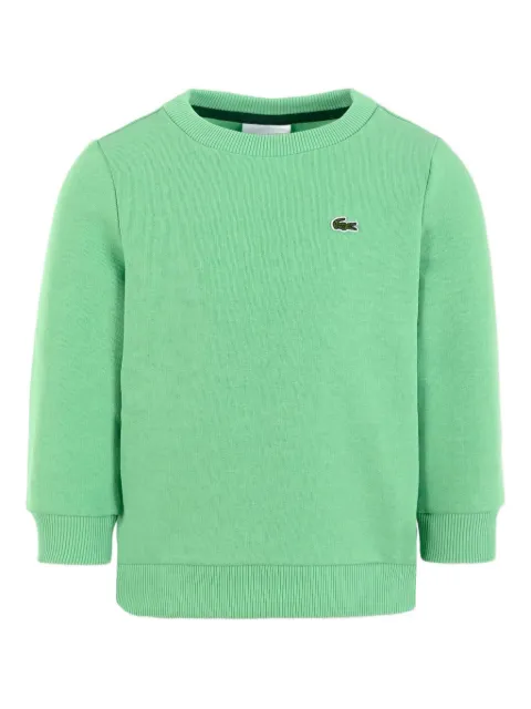 Lacoste Kids logo-embroidered crew-neck sweatshirt