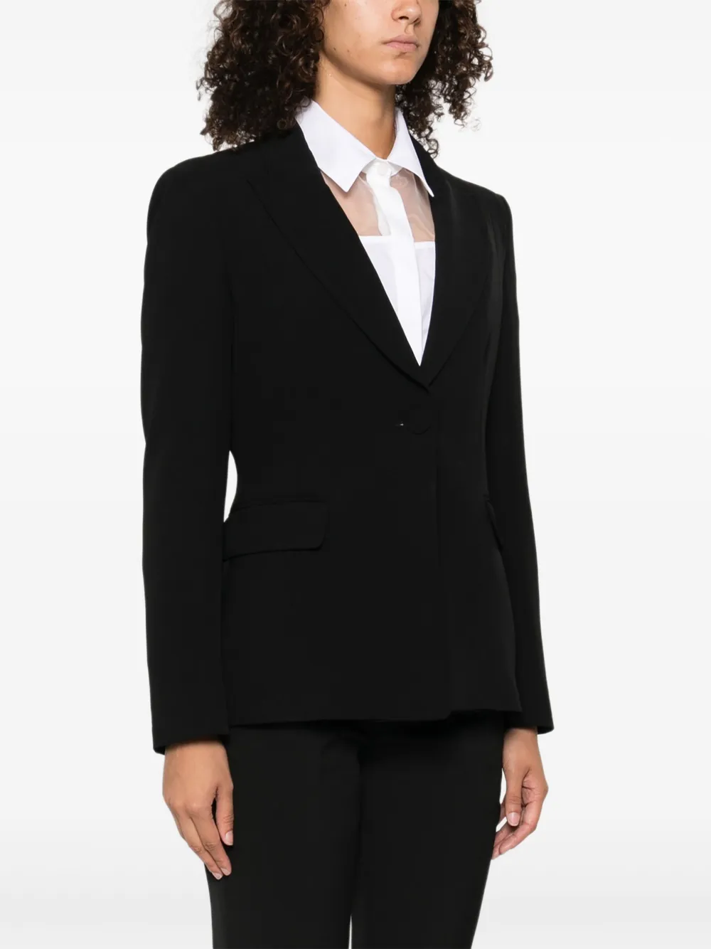 LIU JO single-breasted blazer Zwart