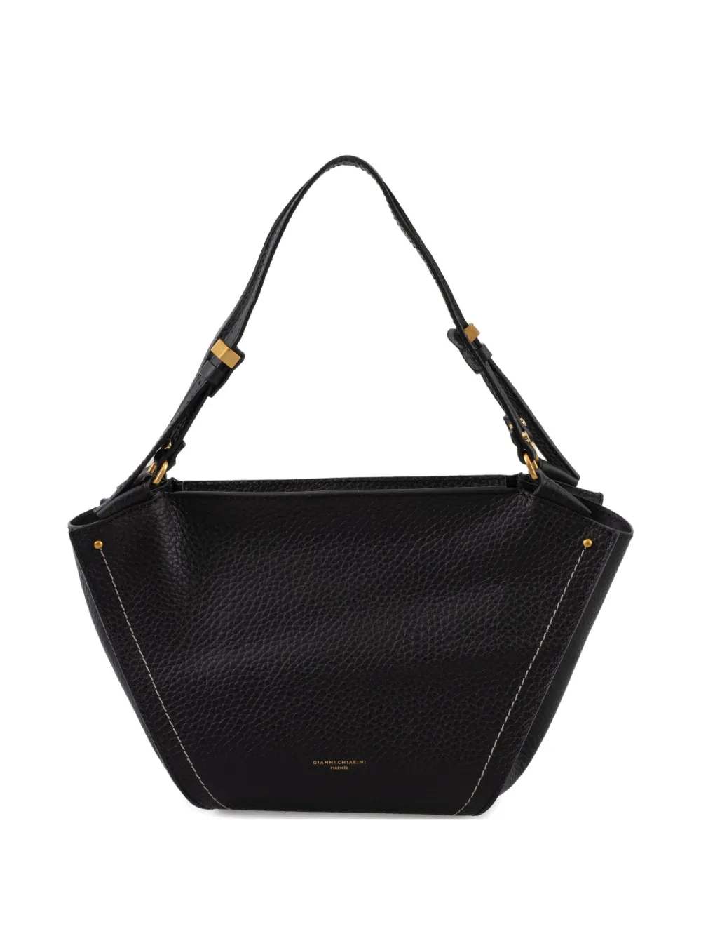 textured leather tote bag