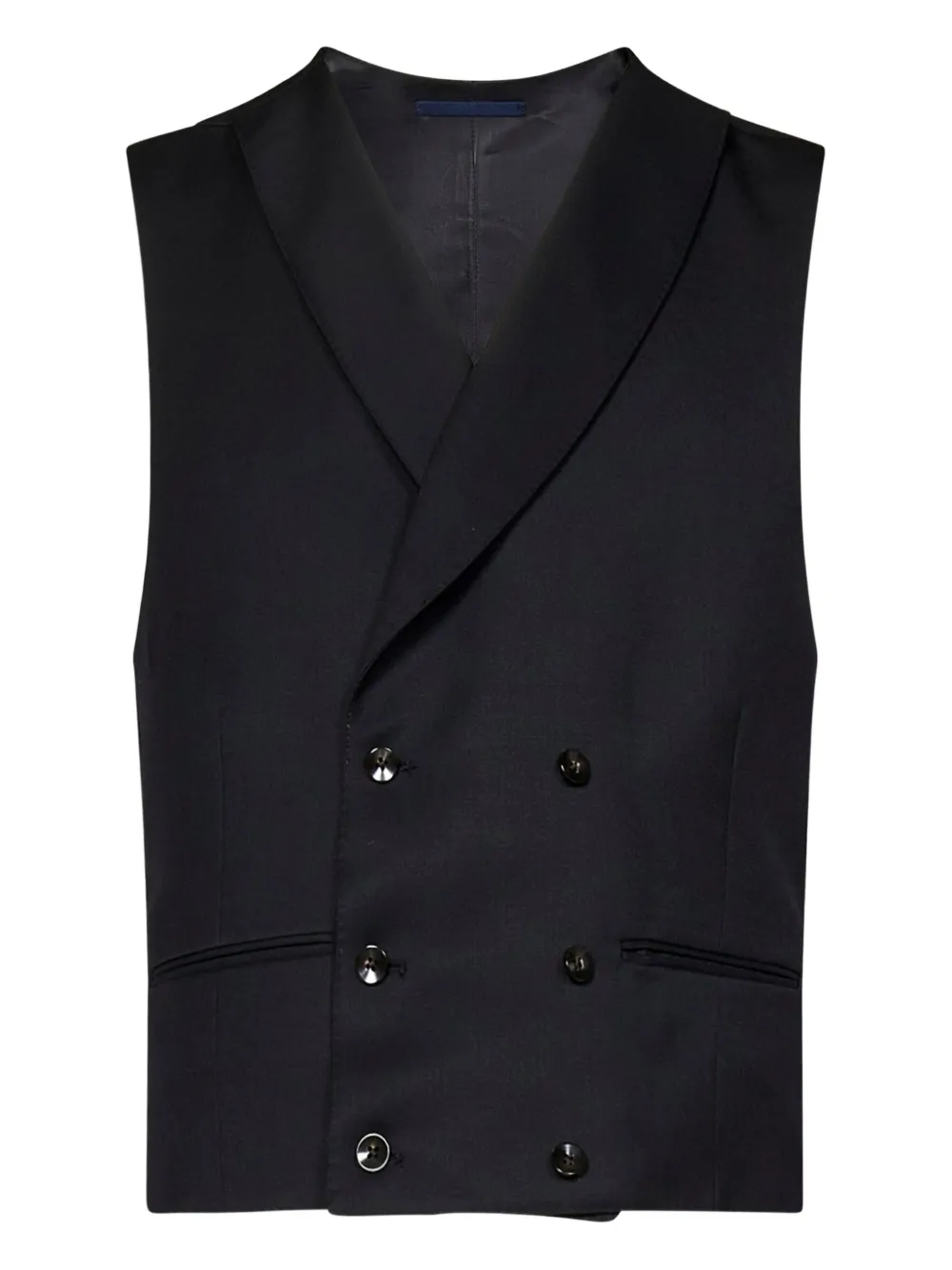 FRANZESE COLLECTION double-breasted waistcoat - ブラック FRANZESE COLLECTION double-breasted waistcoat - ブラック