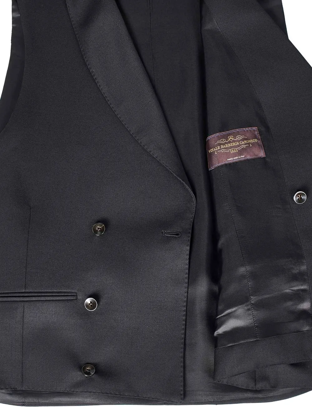 FRANZESE COLLECTION Gilet met dubbele rij knopen Zwart