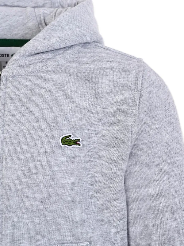 Lacoste Kids Hooded zip-up Top | Grey | FARFETCH ZA
