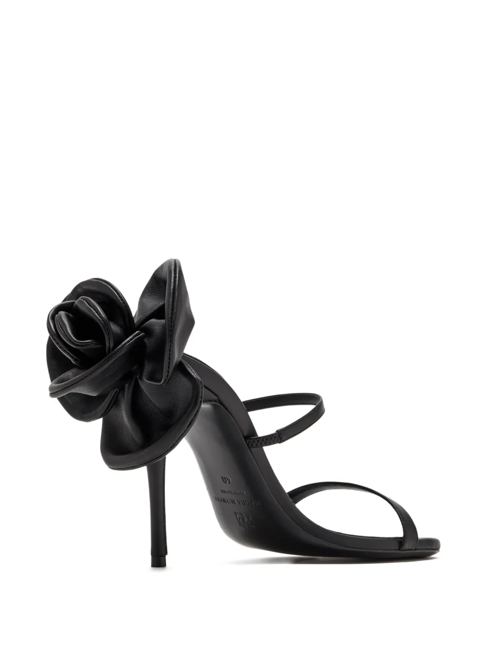 Magda Butrym 105mm flower-appliqué sandals Black