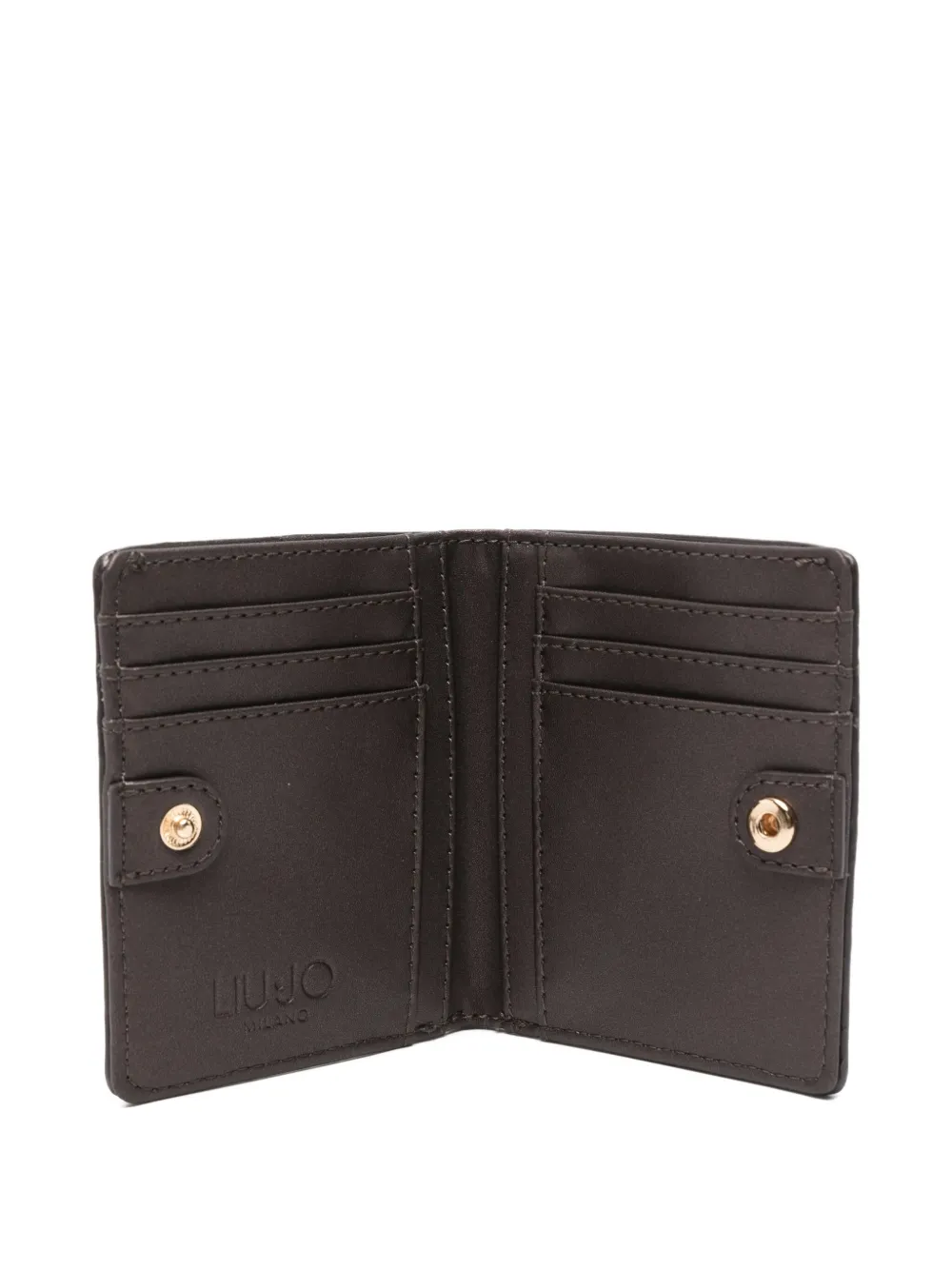 Liu •jo Metallic-finish Wallet In Brown