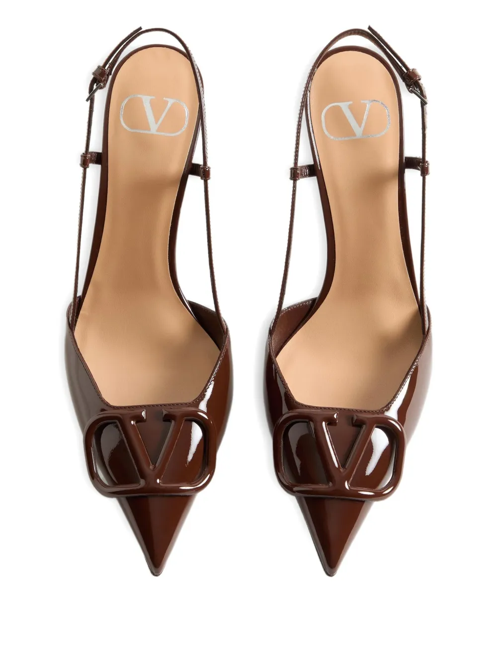 Valentino Garavani 80mm VLogo slingback pumps Bruin