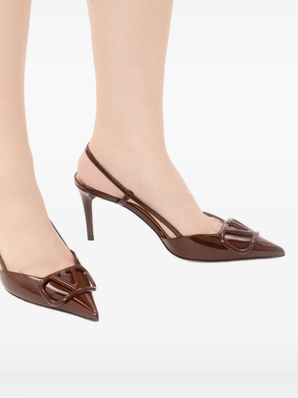 Valentino Garavani 80mm VLogo slingback pumps Bruin