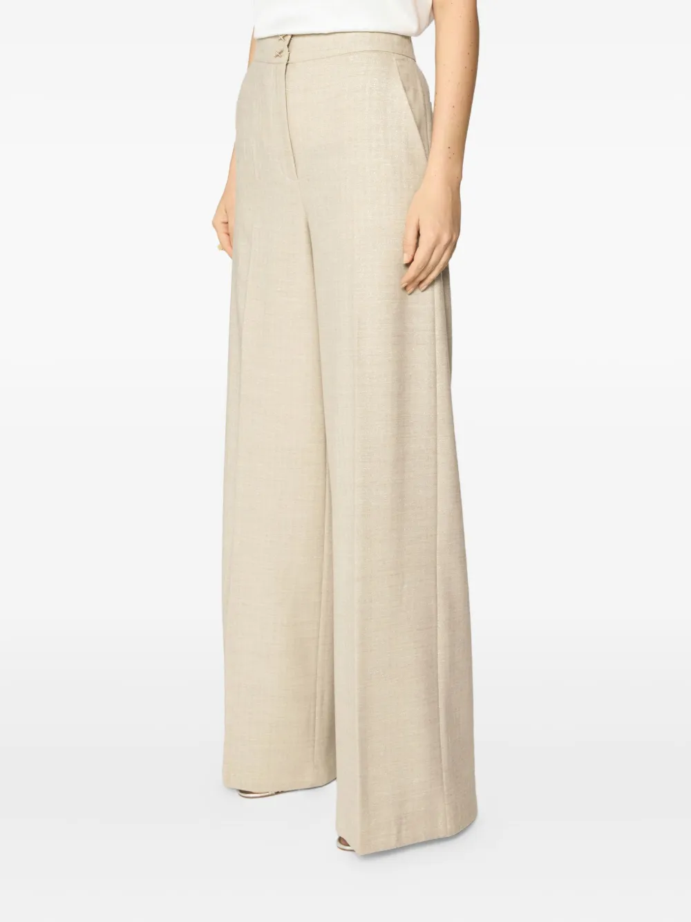 Genny Broek met wijde pijpen Beige