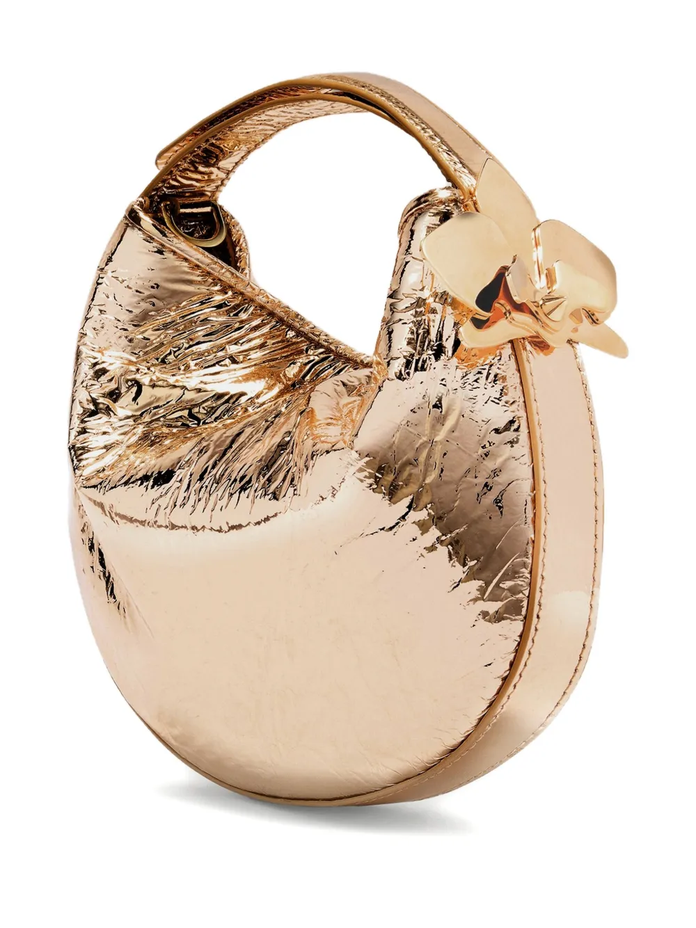 Genny Halo metallic mini-tas Bruin