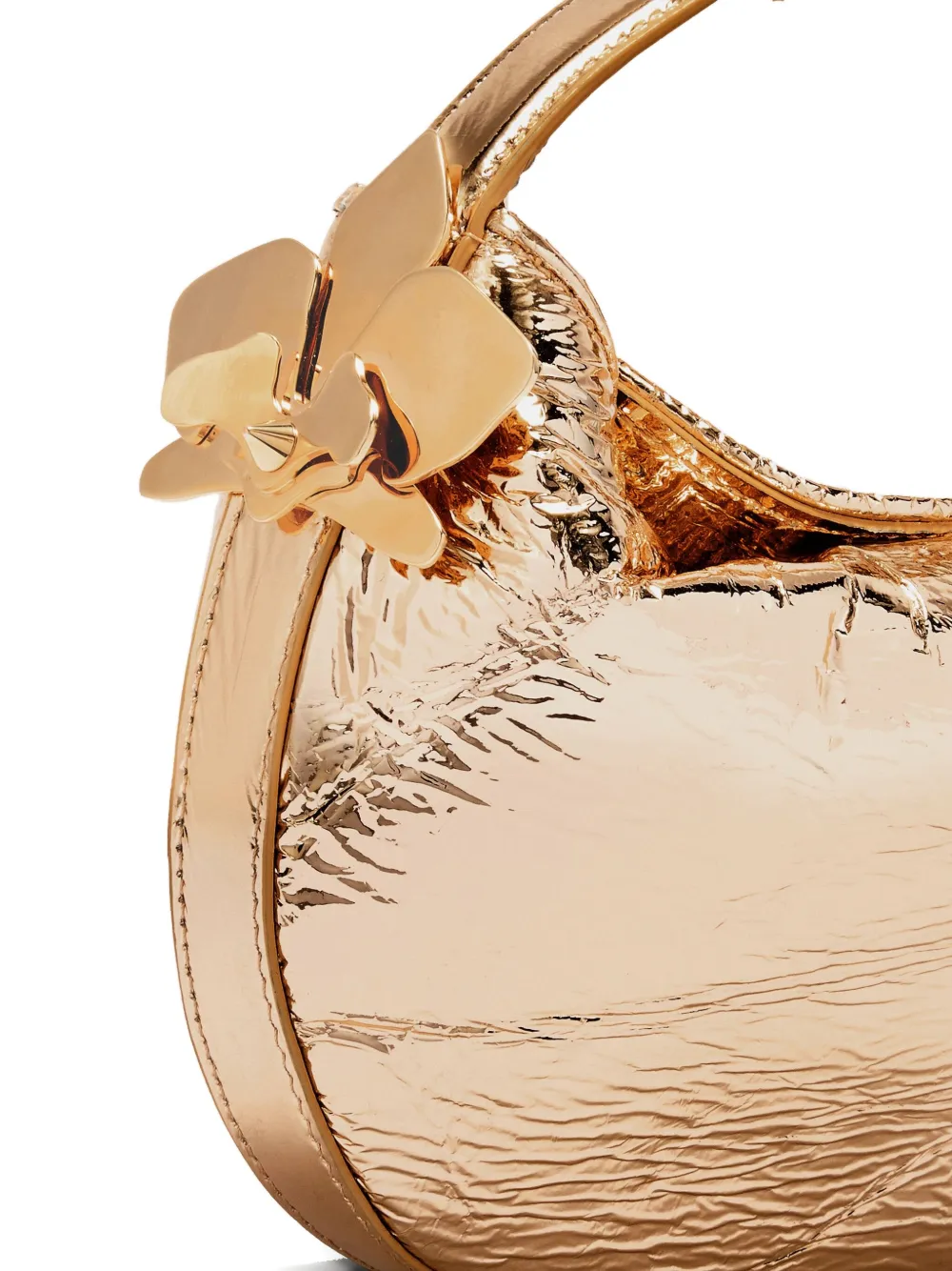 Genny Halo metallic mini-tas Bruin