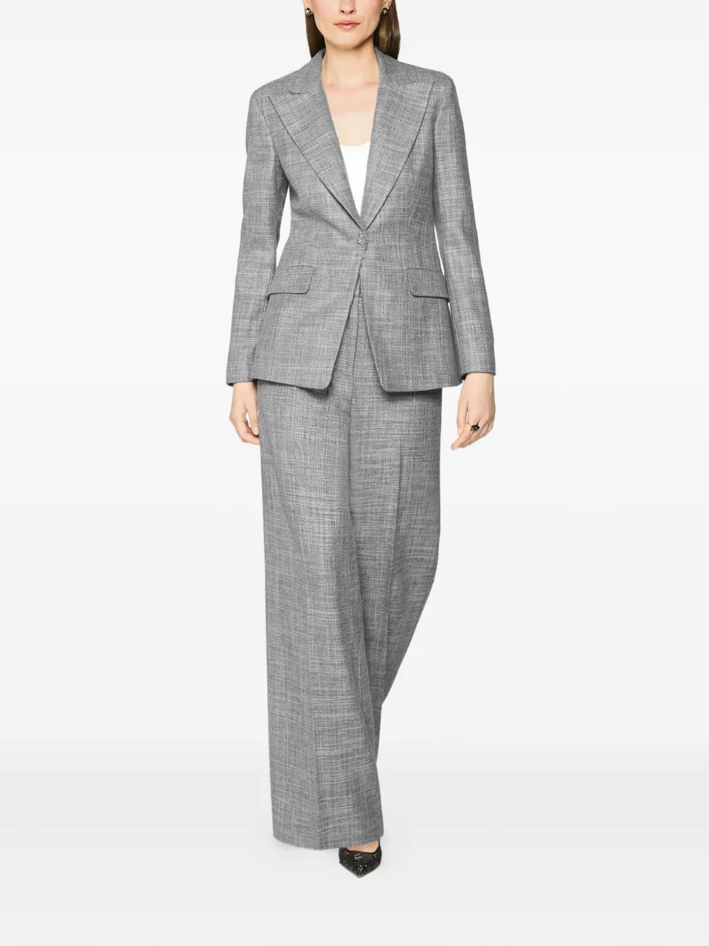 Genny single-breasted blazer Grijs