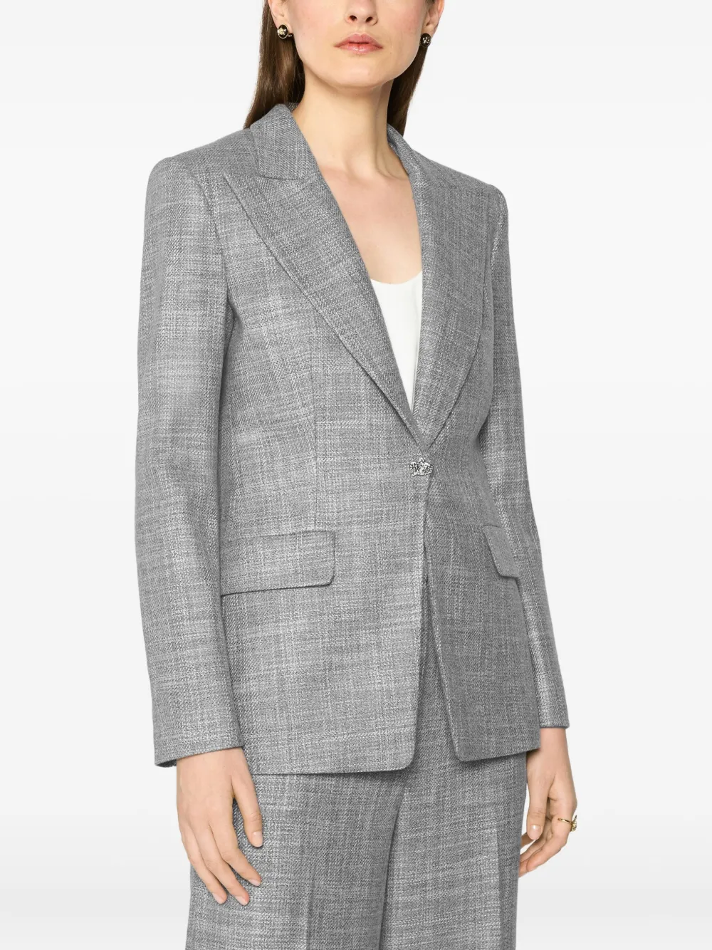 Genny single-breasted blazer Grijs
