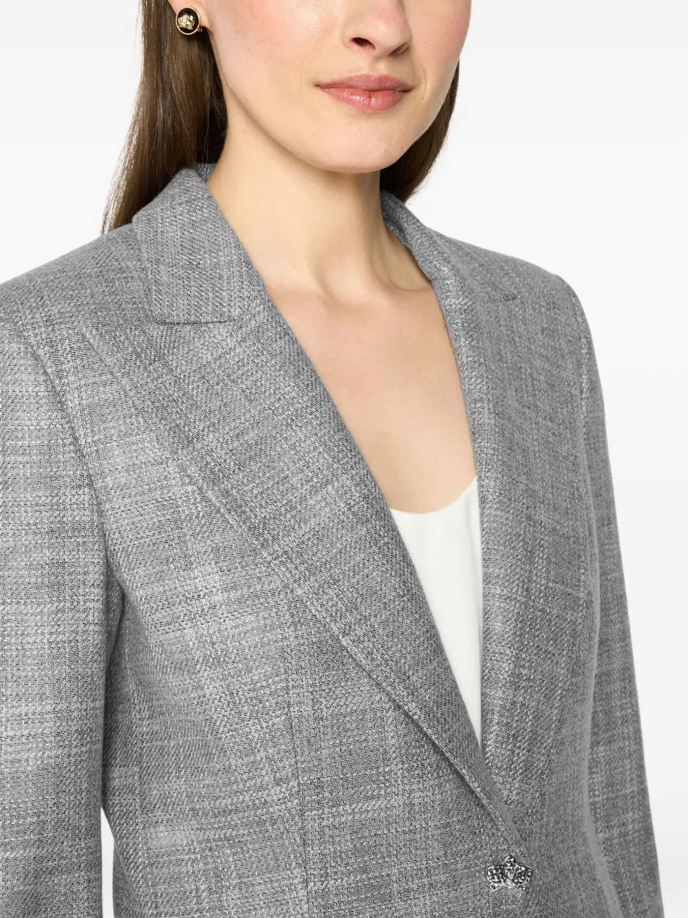 Genny single-breasted blazer Grijs