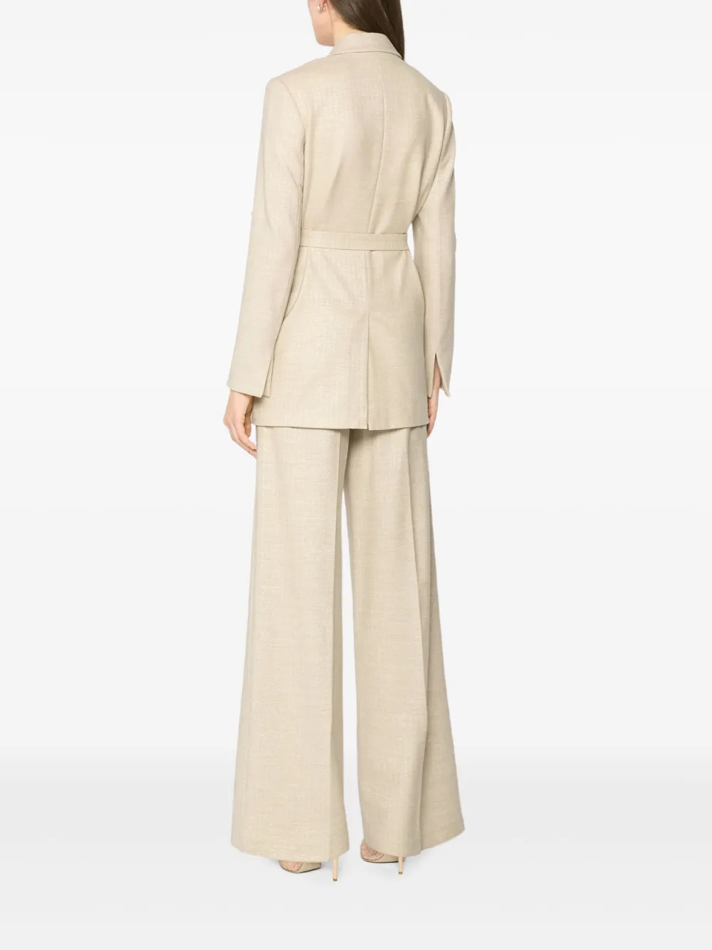 Genny belted blazer Beige