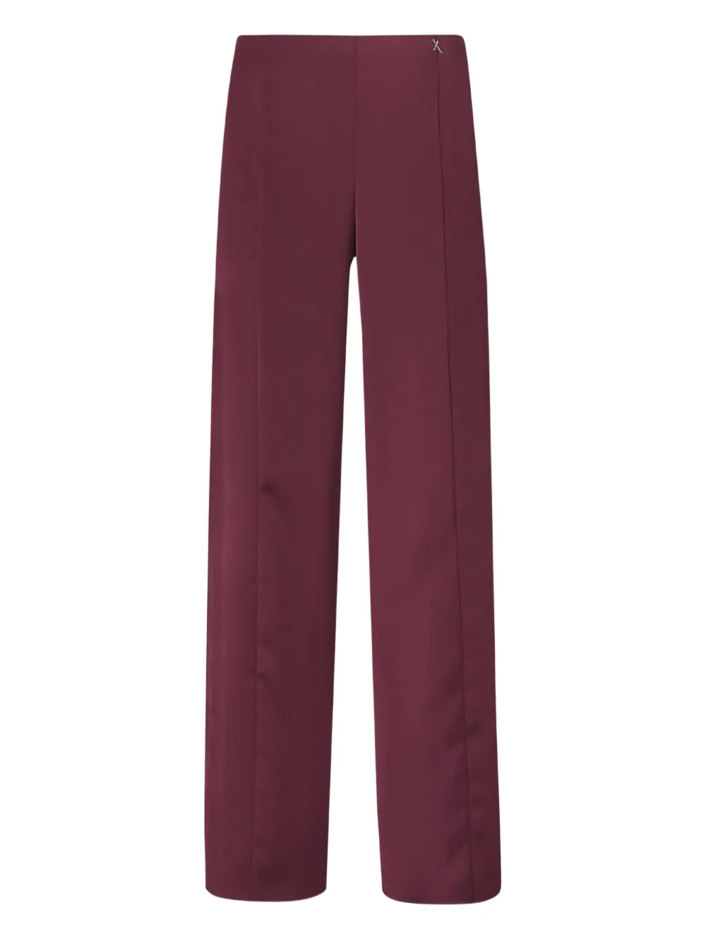 Genny Satijnen straight broek Rood